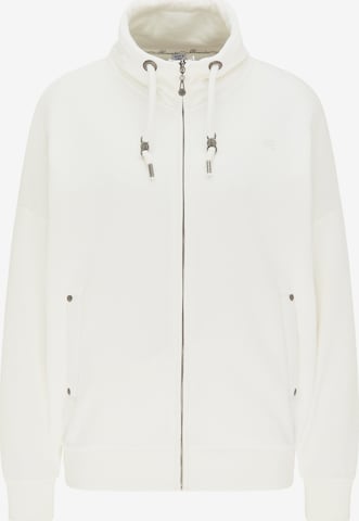 DreiMaster Vintage Zip-Up Hoodie in White: front