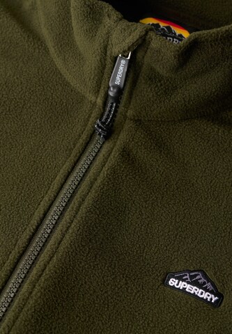 Superdry Fleece jas in Groen