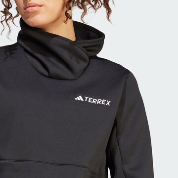 ADIDAS TERREX Sportief sweatshirt 'Xperior Medium Fleece' in Zwart