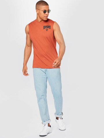 UNDER ARMOUR Funkčné tričko 'Pjt Rock Show Your BSR' - oranžová