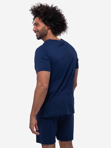 Mey Pyjama kurz 'Solid Night'‌ in Blau