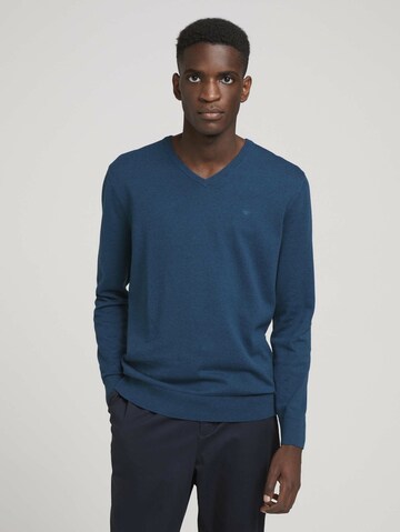 TOM TAILOR Regular Fit Pullover in Blau: predná strana