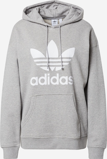 ADIDAS ORIGINALS Sweatshirt 'Adicolor Trefoil' in graumeliert / weiß, Produktansicht