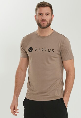 Virtus Functioneel shirt 'EDWARDO' in Bruin: voorkant