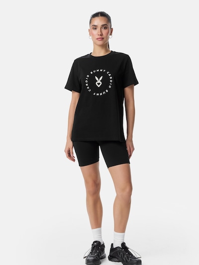 Cardio Bunny T-shirt 'RELAXED LOGO' en XS en noir, Vue avec produit