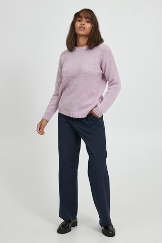 PULZ Jeans Strickpullover 'PZIRIS' in Lila