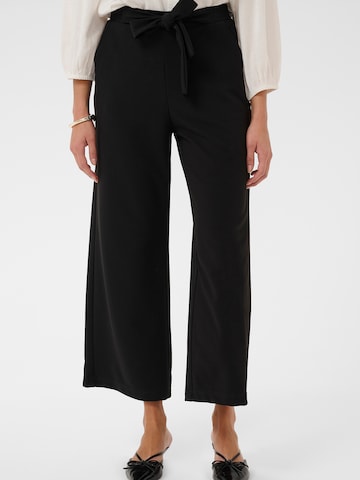 Wide leg Pantaloni 'KAPhoebe' de la Kaffe pe negru: față