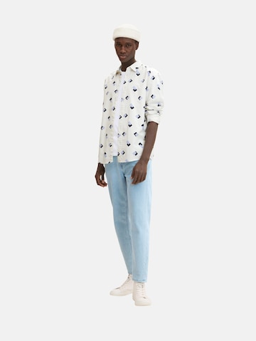 TOM TAILOR DENIM Comfort fit Button Up Shirt in White