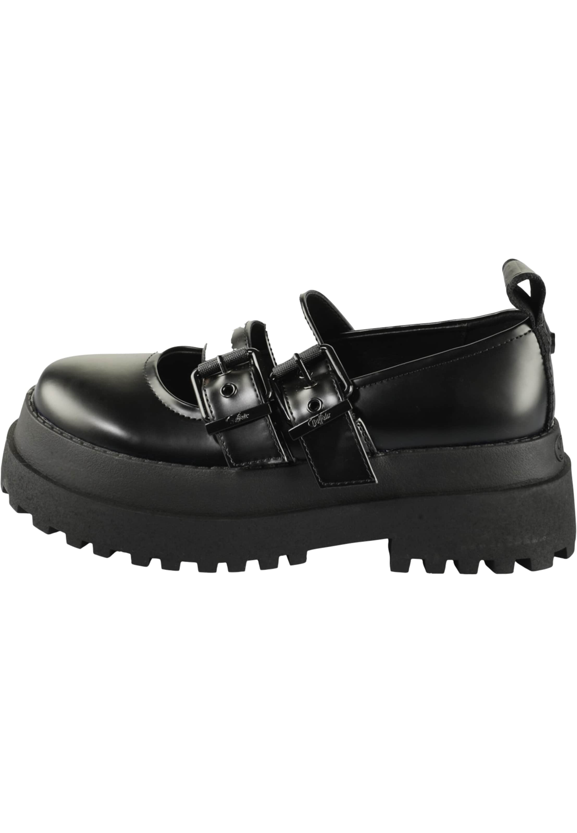 BUFFALO Slipper, värv must: eest vaates