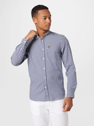 Lyle & Scott Slim fit Overhemd in Blauw: voorkant