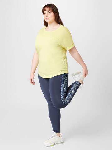 Only Play Curvy Performance Shirt 'FREI' in Yellow