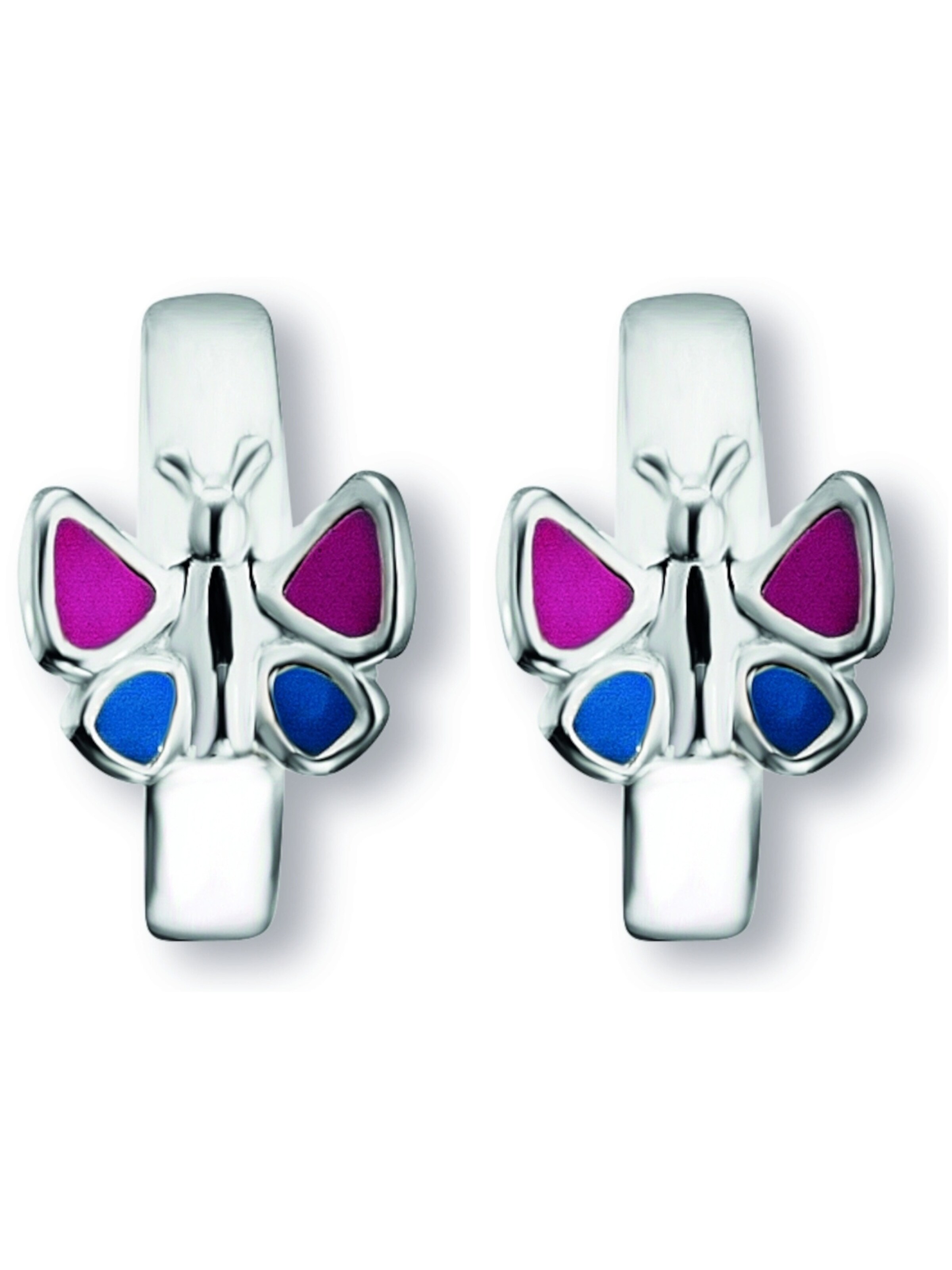 ONE ELEMENT Ohrringe 'Schmetterling' in Silber: Vorderseite