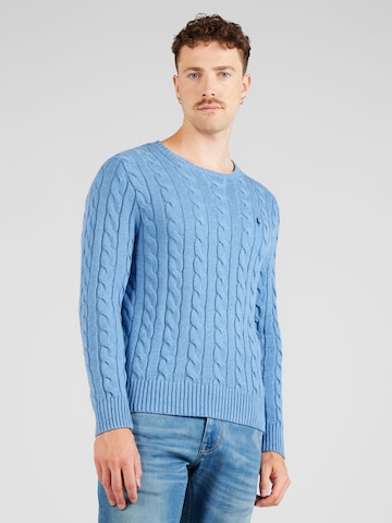 Polo Ralph Lauren Regularny krój Sweter 'Driver' w kolorze niebieski: przód