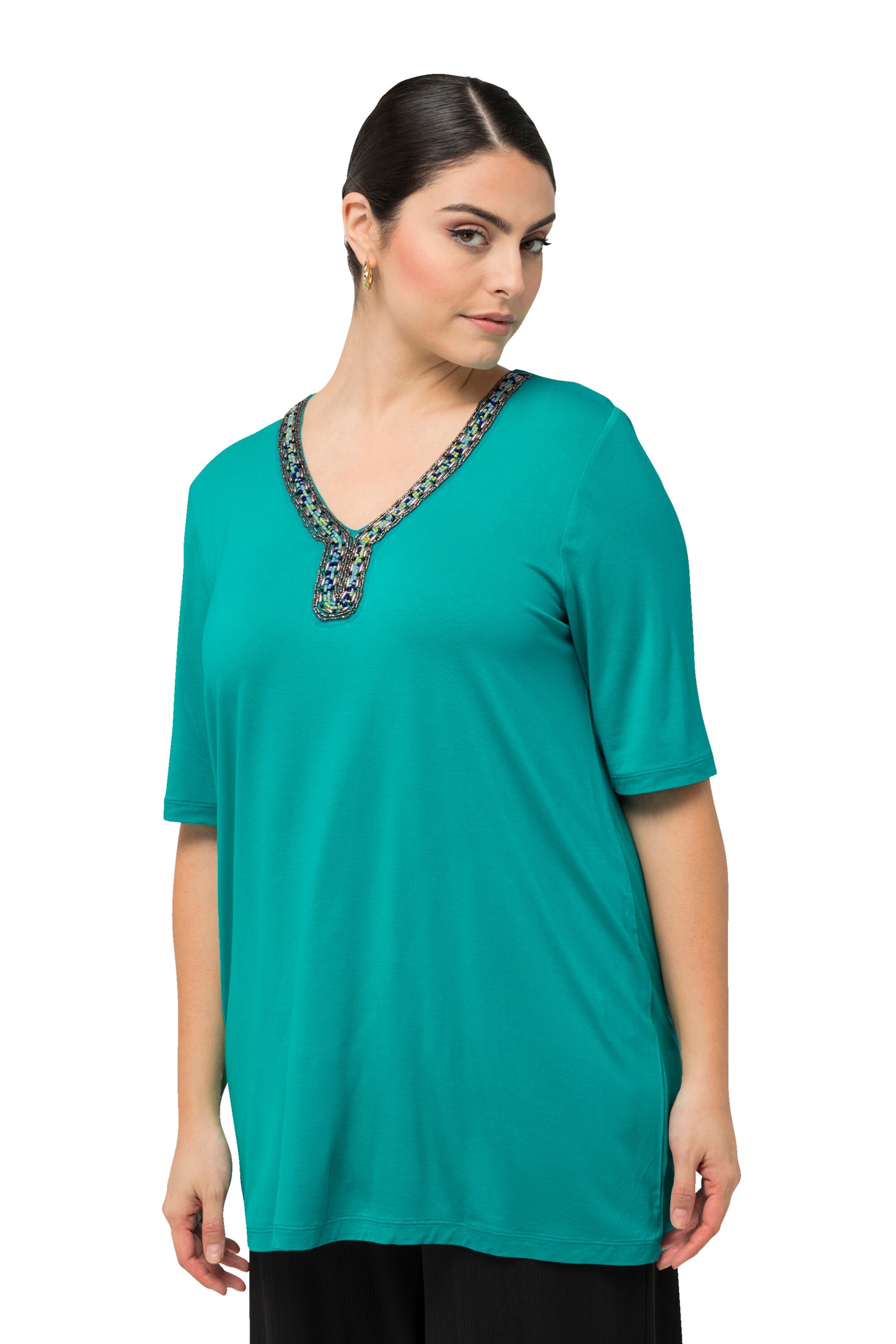 Ulla Popken Shirt in Groen: voorkant
