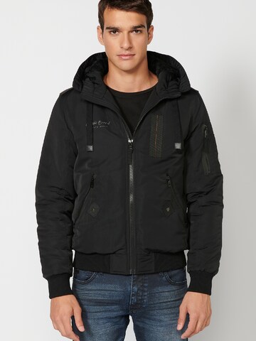 KOROSHI Between-season jacket 'Jägerin' in Black: front