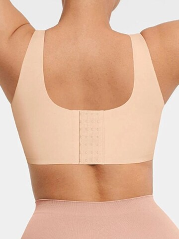 SkinMe T-shirt Podprsenka 'Bezešvá podprsenka tvarující záda' – béžová