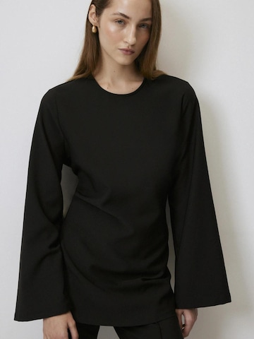 Chemisier 'Cross Tie Detailed Crepe Blouse' Touché Privé en noir