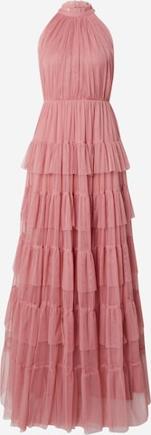 Maya Deluxe Evening Dress in Pink: front