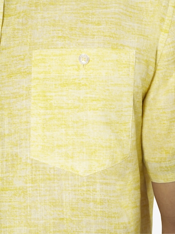 BABISTA Regular fit Button Up Shirt 'Milanzetti' in Yellow