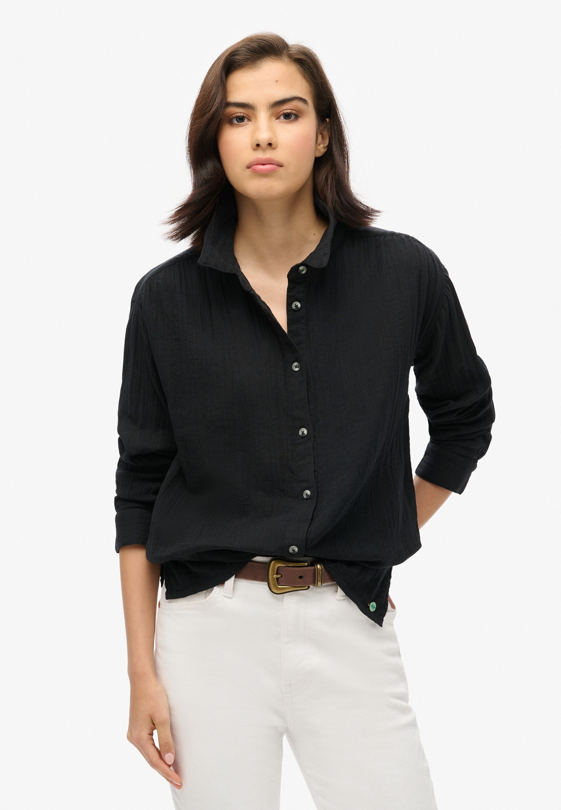 Superdry Bluse in Schwarz