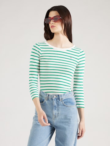 T-shirt TOMMY HILFIGER en vert : devant