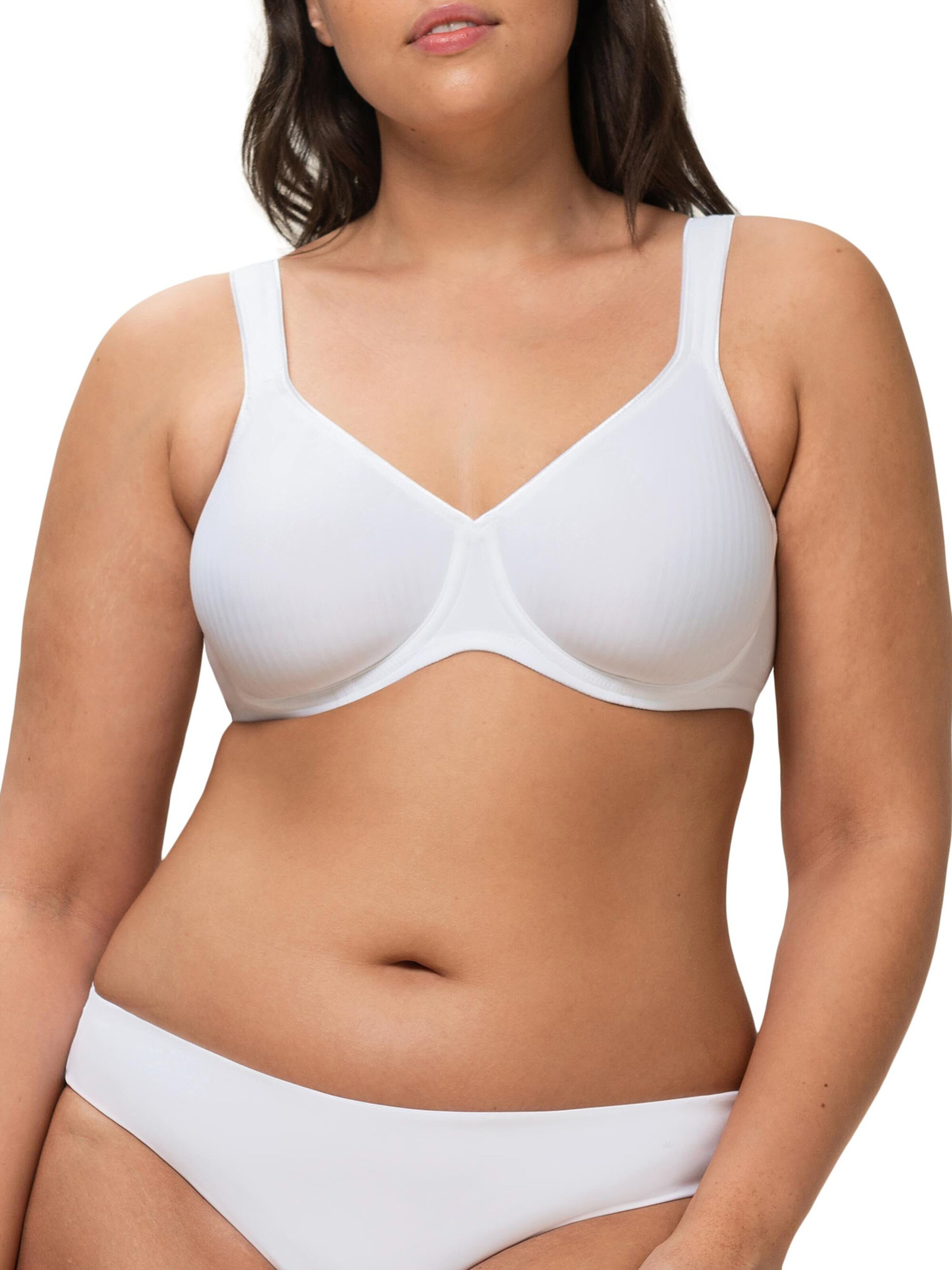 TRIUMPH T-shirt Bra ' Modern Soft+Cotton ' in White: front