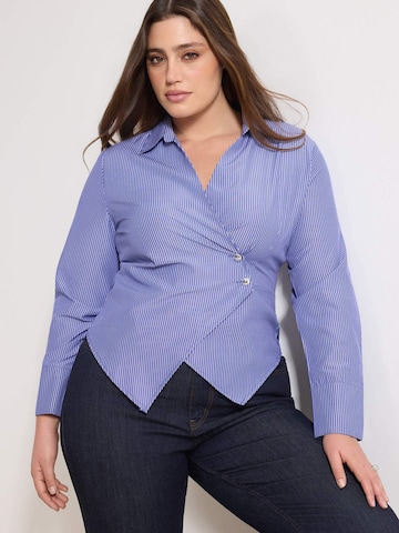 Trendyol CurveBluza - plava boja: prednji dio