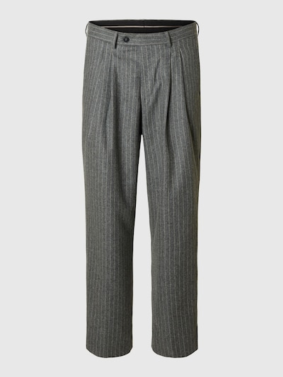 SELECTED Pleat-Front Pants in Grey / mottled grey, Item view