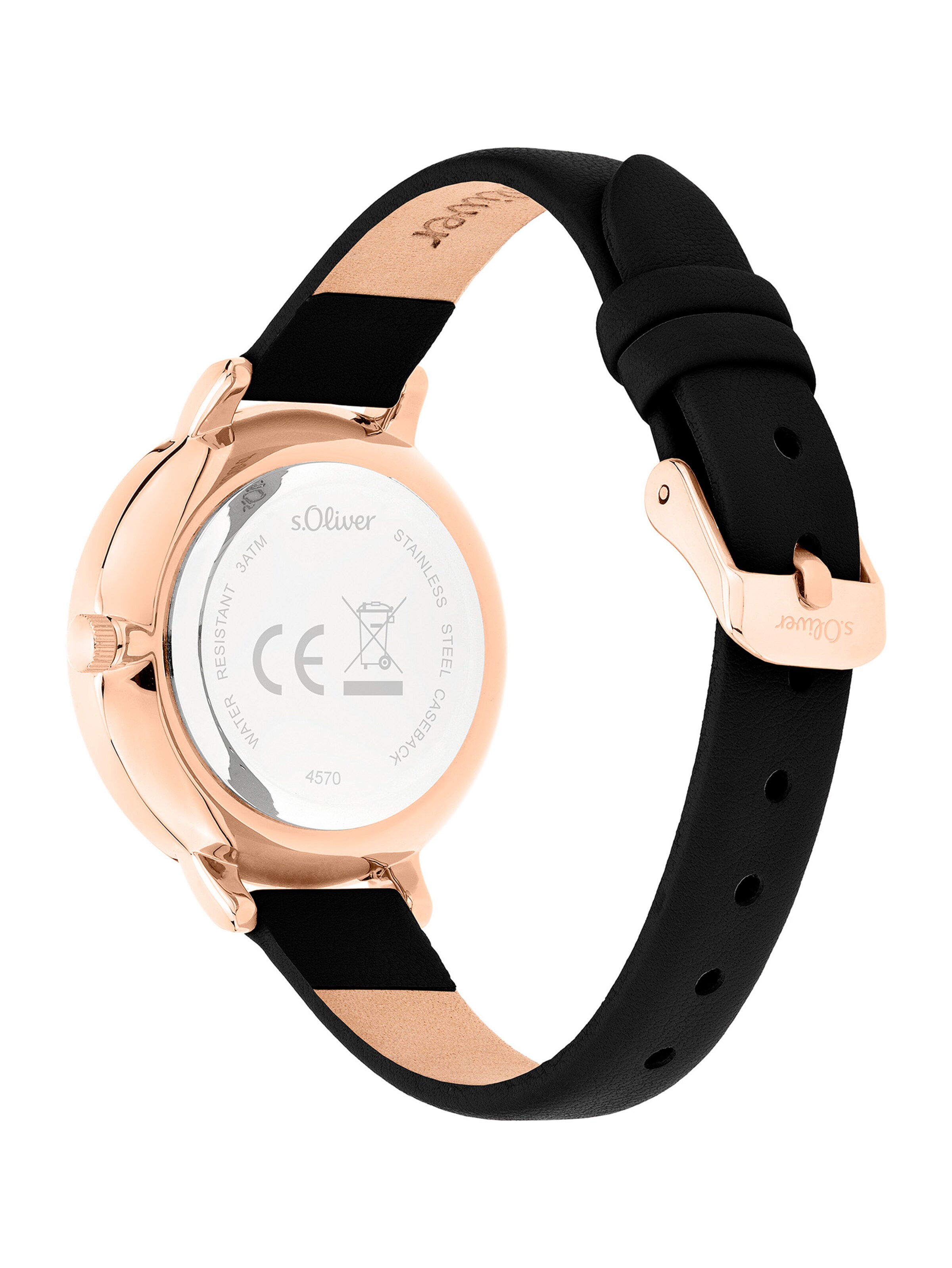 s.Oliver Analoguhr in Schwarz