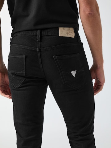 GUESS Slimfit Jeans 'M6YAN1D1486' i sort