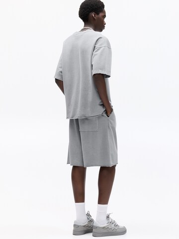 T-Shirt 'STWD' Pull&Bear en gris