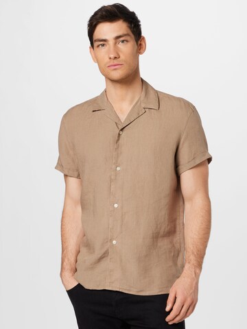 Coupe regular Chemise 'BIJAN' DRYKORN en marron : devant