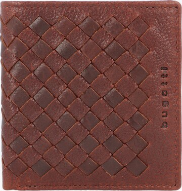 bugatti Wallet 'Woven' in Brown: front