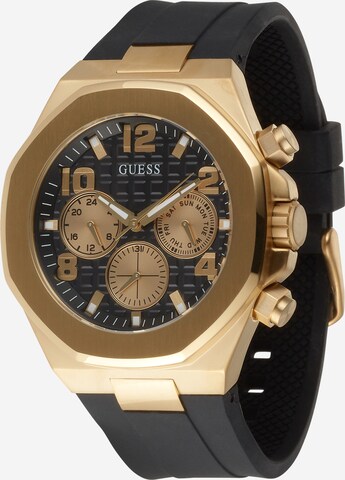 GUESS - Reloj analógico en negro: frente