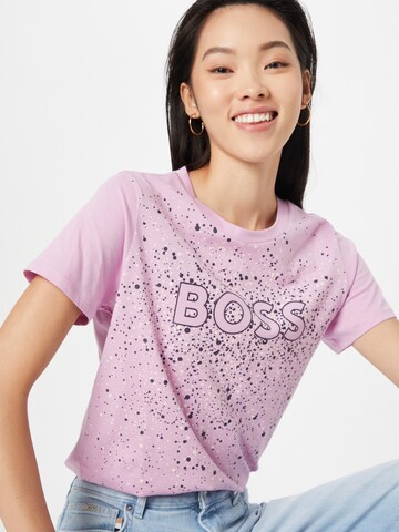 BOSS Koszulka 'Elogo' w kolorze fioletowy