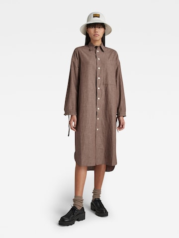 G-Star RAW Shirt Dress in Brown: front