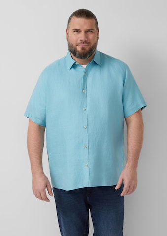 s.Oliver Regular fit Button Up Shirt in Blue: front
