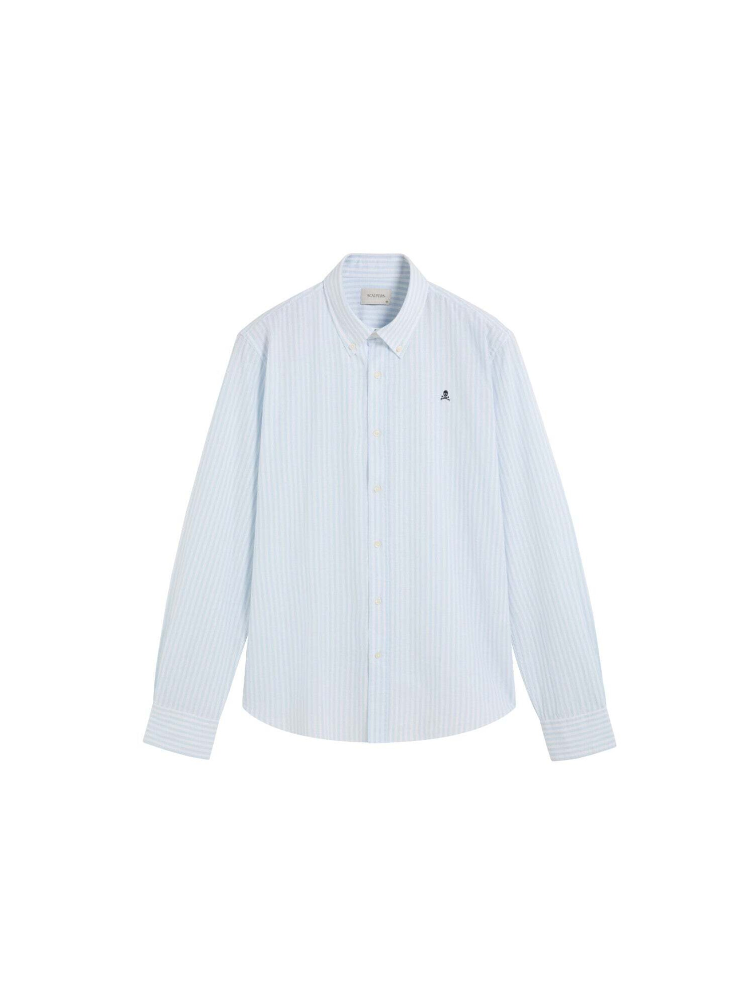 Scalpers Regular fit Button Up Shirt 'New Jon' in Blue: front