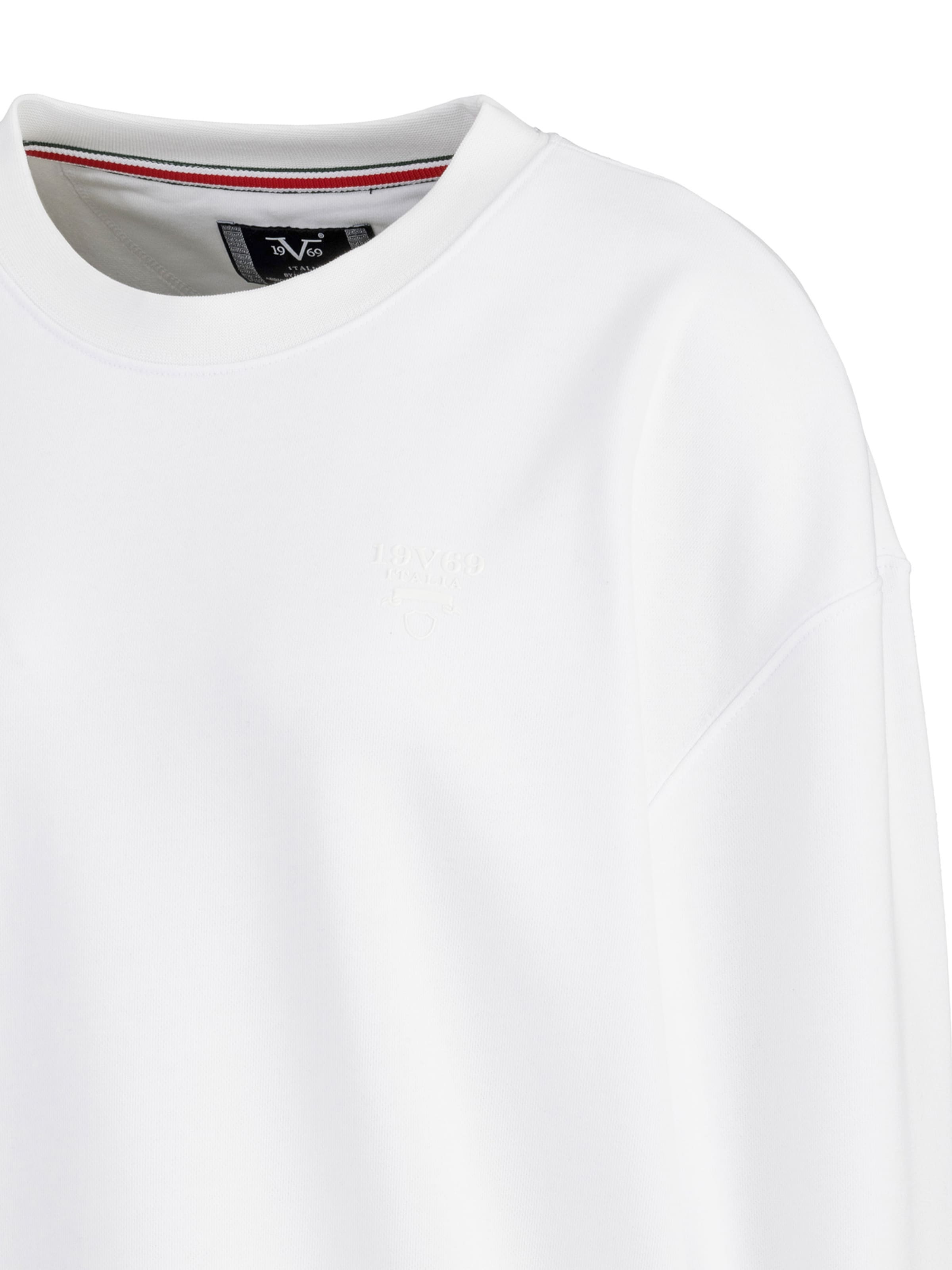 19V69 ITALIASweater majica 'Sinja' - bijela boja