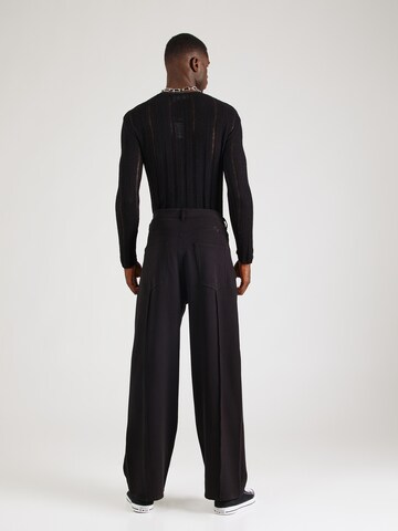 WEEKDAY Wide leg Pantalon in Zwart