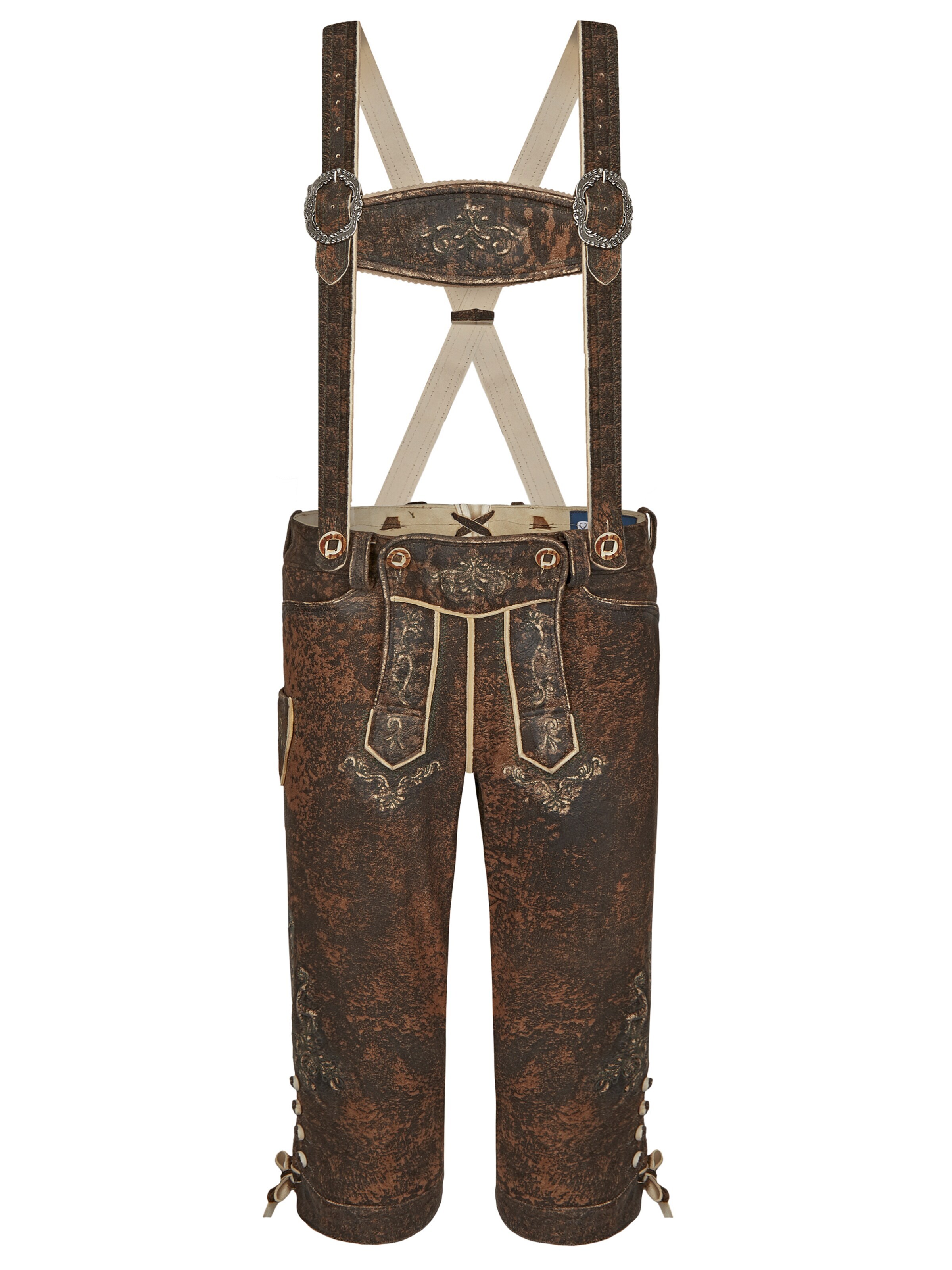 Almbock Skinny Traditional Pants in Brown