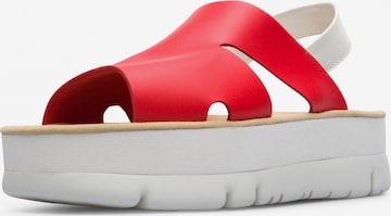 CAMPER Strap Sandals in Red: front