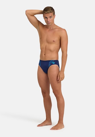 ARENA Athletic Swim Trunks 'GRAPHIC' in Blue