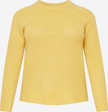 ONLY Carmakoma Sweater 'Elyssa' in Yellow: front