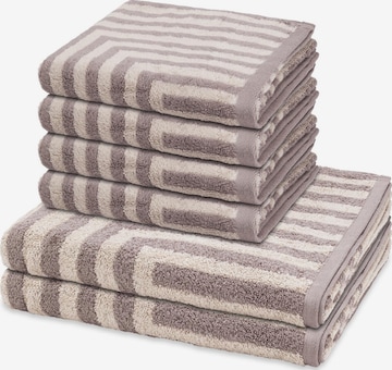 ROSS Towel 'Grafik' in Beige: front