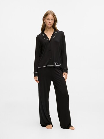 Karl Lagerfeld Pižama | črna barva: sprednja stran