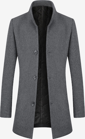 ALLTHEMEN Winter Coat 'Mantelruhe' in Grey: front