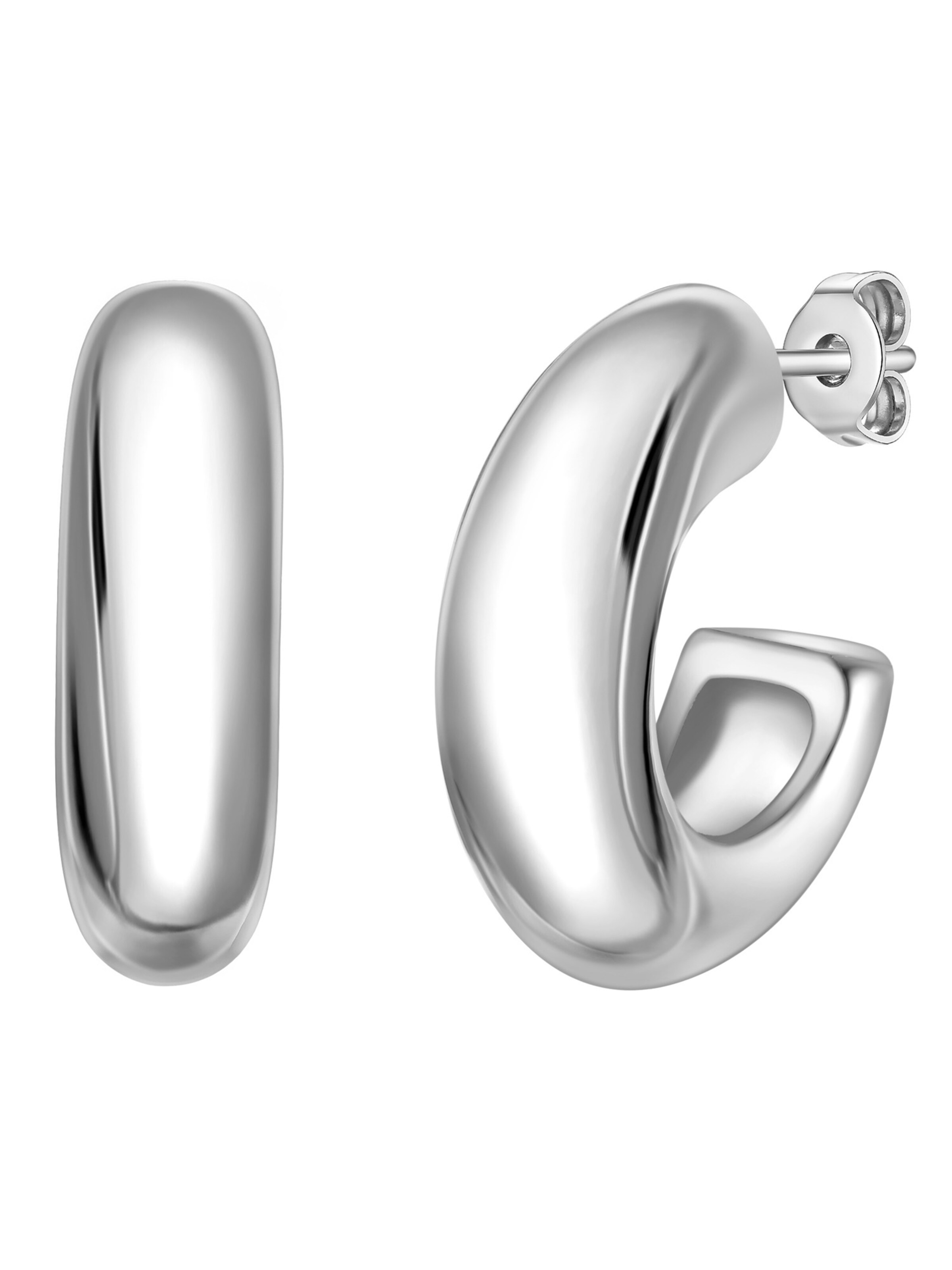 Boucles d'oreilles Yokoamii en argent : devant