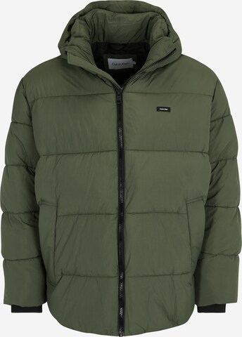 Calvin Klein Big & Tall Winterjas in Groen: voorkant