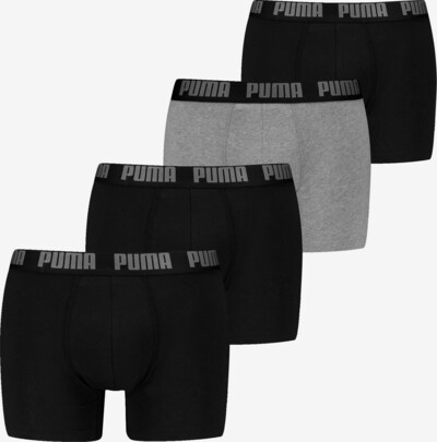 PUMA Boxershorts in graumeliert / schwarz, Produktansicht